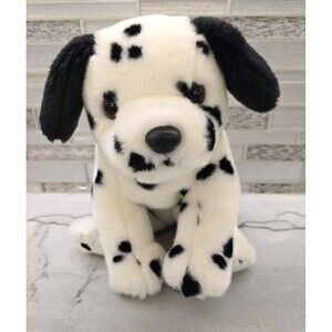 VTG 1999 Ty Beanie Buddies Dalmatian Dog Plush 12" White Black Spots Super Soft